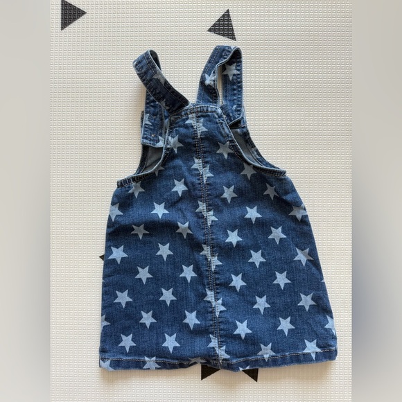 Wonder Nation|Baby girl,toddler Star print Denim Overall Dress (skirtall)•••2T - Picture 4 of 5